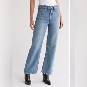 All Saints Blue Flare Wide Leg Jeans